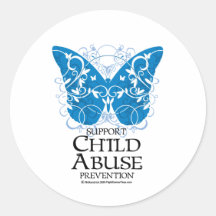 Papillon de mauvais traitement à enfant autocollants