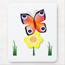 Papillon de paon Mousepad tapis de souris