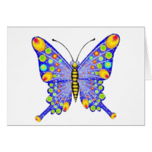 Papillon de regard de scintillement cartes de vœux