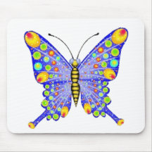 Papillon de regard de scintillement tapis de souris