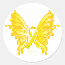 Papillon de ruban de prévention de suicide autocollant