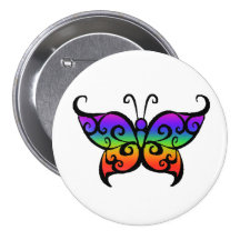 Papillon gai badge avec épingle