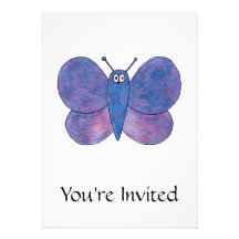 Papillon mignon invitations personnalisées