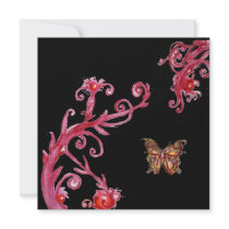 PAPILLON, noce élégante, noir rouge lumineux