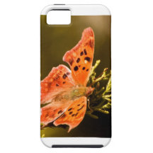 Papillon orange de point de polka coques iPhone 5