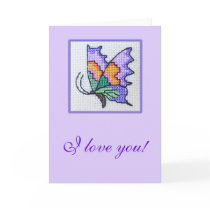 Papillon romantique brodé par main