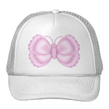 Papillon rose casquettes de camionneur