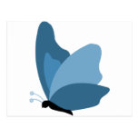 Papillon simple - bleu carte postale