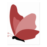 Papillon simple - rouge cartes postales