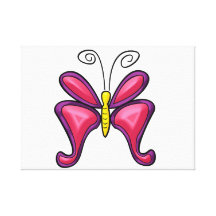 Papillon Toile Tendue Sur Châssis