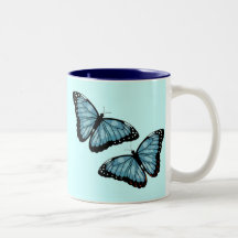Papillons bleus Artsy Mug