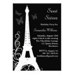 Papillons dans le noir d'invitation d'anniversaire