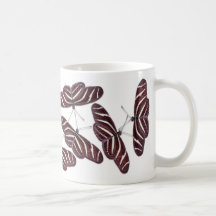 Papillons de rayure de zèbre tasse