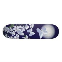 Papillons éclairés par la lune plateaux de skateboards