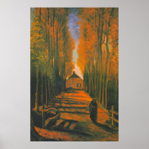 Pappelallee im Herbst (Van Gogh) Posters
