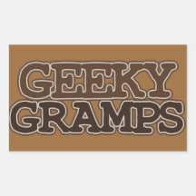 Papy Geeky Stickers En Rectangle