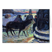 Par Paul Gauguin (la meilleure qualité) Carte De Vœux