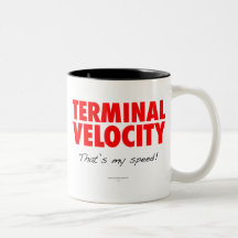Parachutiste de vitesse terminale mug à café