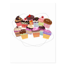 Paradis de petits gâteaux carte postale