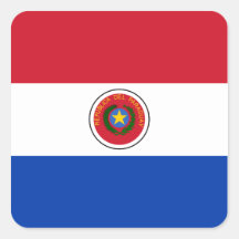 Paraguayaanse Vlag Vierkant Sticker