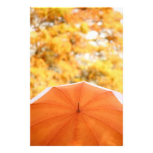 Parapluie et couleurs d'automne photo sur toile