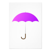 Parapluie pourpre cartons d'invitation
