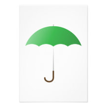 Parapluie vert invitations