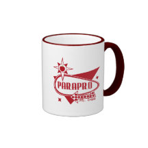 Parapro - Retro Rood jaren '60 Geïnspireerd Teken Koffie Bekers