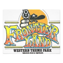 Parc d'attractions de Frontierland Morecambe Angle Invitations Personnalisées