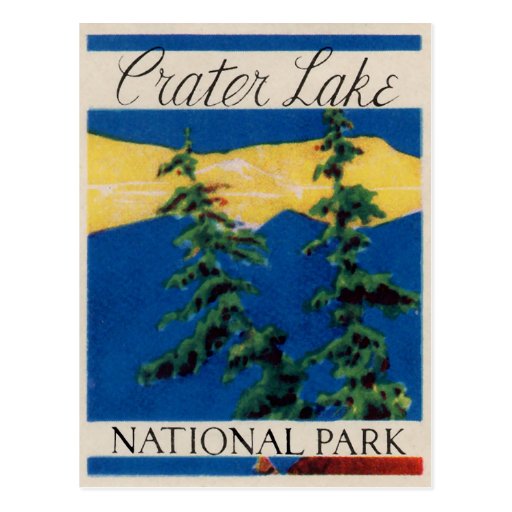 Parc national de lac crater carte postale