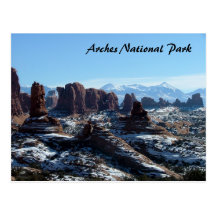 Parc national de voûtes en hiver carte postale