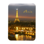 Paris par nuit magnets rectangulaires