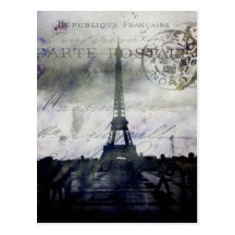 Paris texturisé en lavande carte postale