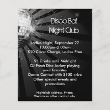 Partie argentée de boule de disco d'étincelle prospectus avec motif