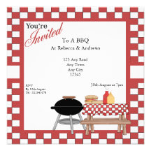 Partie de BBQ Invitation