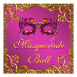 Partie de boule de mascarade de masque de roses in faire-parts
