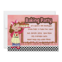 Partie de cuisson pour l'invitation de filles