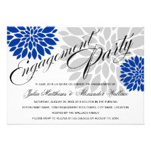 Partie de fiançailles florale d'éclat d'argent de  invitations personnalisées