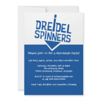 Partie de Hanoucca de fileurs de Dreidel Cartons D'invitation