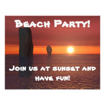 Partie de plage ! cartons d'invitation