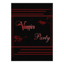 Partie de vampire faire-part personnalisé