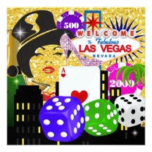 Partie de Vegas - casino/tisonnier - SRF Cartons D'invitation