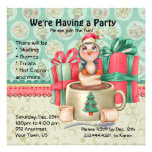 Partie d'hiver de pingouin de cacao invitations