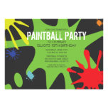 Partie faite sur commande de Paintball de floc fen Invitations