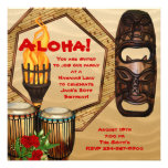 Partie hawaïenne de Luau de fête d'anniversaire de Invitation Personnalisée