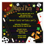 Partie magique de l'invitation 043 d'anniversaire 