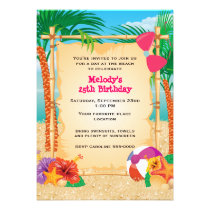 Partie tropicale de plage invitations