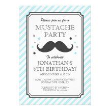 Partie turquoise d'anniversaire de enfant de coup  carton d'invitation