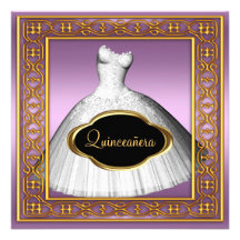 Partij van de Verjaardag van Quinceanera Eenvoudig Persoonlijke Aankondigingen