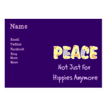Pas simplement pour des hippies modèle de carte de visite
